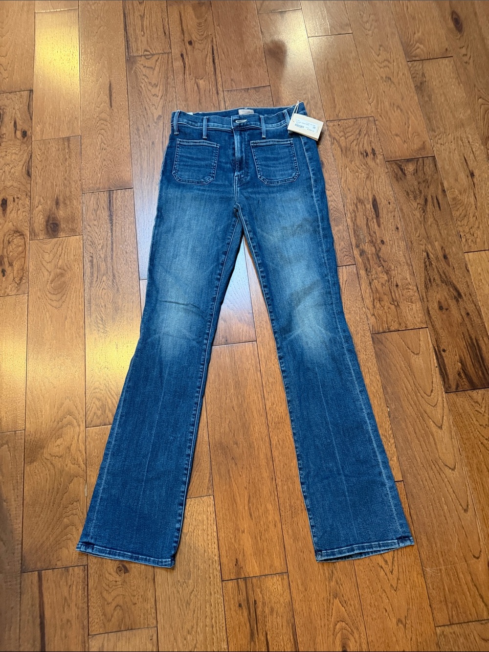 MOTHER Patch Pocket Insider Sneak Jeans - Dark Blue
